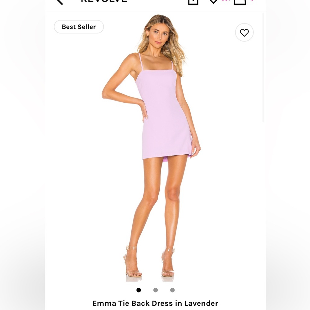 Superdown Emma Tie Back Dress in Lavender